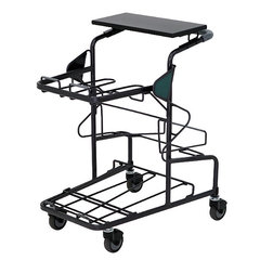 ３個積載テーブル付コンテナピッキングカート台車／品番　M429PT-3CTS