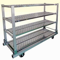 アルミ軽量簡単組立軽量棚台車(床板１枚棚板３枚付)品番　MB25LKT-1850N4S