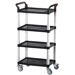 軽量アルミ樹脂ワゴン (プレート4段式)／品番　M1304AT-708FW