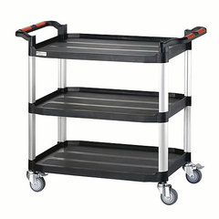 軽量アルミ樹脂ワゴン (プレート3段式)／品番　M1304AT-909FW