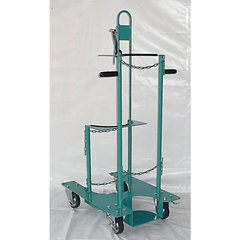 セーフティ低床ボンベカート（酸素・アセチレン（LP20kg）兼用）／品番　M969SBC-AP20K