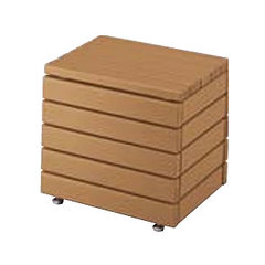 屋外キューブ型ベンチ（440×390×H430）再生木材EMウッド／品番　M3472RB-C0440BRM-EM