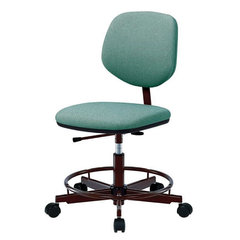ファブリックワーキングチェア足掛リング付／品番　M2201WC48-UW1T-BE