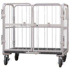 折りたたみ式コンパクトカゴ台車（1100×800×H1100）観音扉仕様 品番　M2559DG-AGL1050G