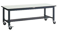 高さ調整式軽量作業台ダークグレー(キャスター付)/品番　M227AWMP-1275C100T