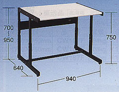 高さ調整作業台(引き出し無)/品番　M39TH-90